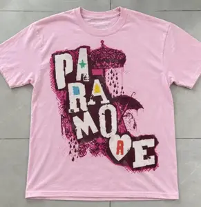 Paramore Rain Umbrella Graffiti Graphic Band Tee – Pink
