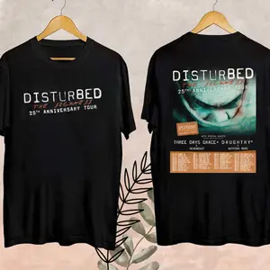 The Sickness 25th Anniversary Fan Shirt For Disturbed Tour 2025 Enthusiasts