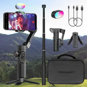 AOCHUAN Smart XE Combo 1 Professional Gimbal Set with Long Battery Life Stable Shooting & Multi-Scene Compatibility Advanced Anti-Shake Technology for Video Recording Live Streaming & Selfies