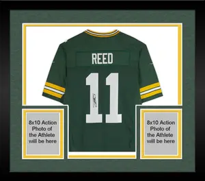 Framed Jayden Reed Green Bay Packers Autographed Green Limited Jersey - Fanatics Authentic Certified
