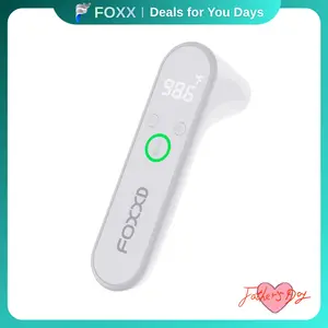 【MT1】FOXXD Digital thermometers Daily Temp Checker No-Touch 1s Read for Home & Family with Color Alerts & Bright LCD Display