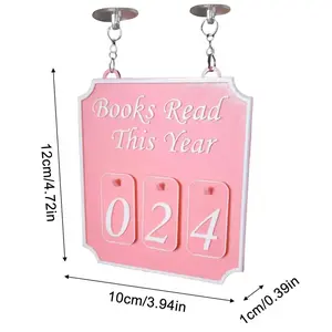 Book Decor for Shelf Bookshelf Counter Bookish Reader Bookworm Track Yearly Reading for Classroom Librarian Women Men