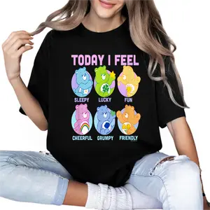Care Bears Vintage Neon Today I Feel Emotions Box Ups T-Shirt