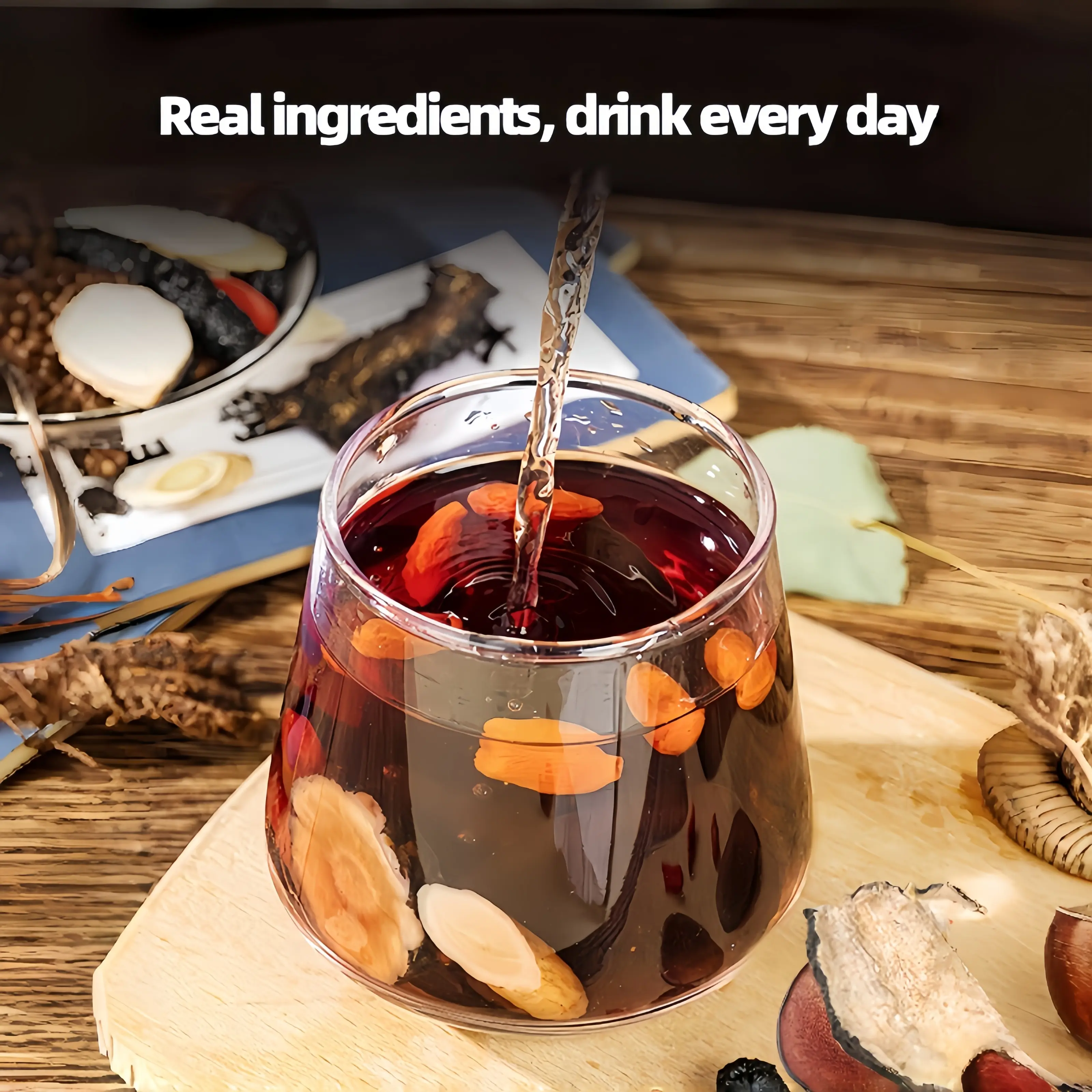 Kidney Tea Formula Ginseng Eight Treasure Tea Combination Scented Tea Eight Treasure Tea Red Date Wolfberry Tea Men's Tea Health Tea Mulberry Herbal Formula Health Tea 10bags Organic