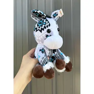 Blue/ Black Aztec Horse Plushie
