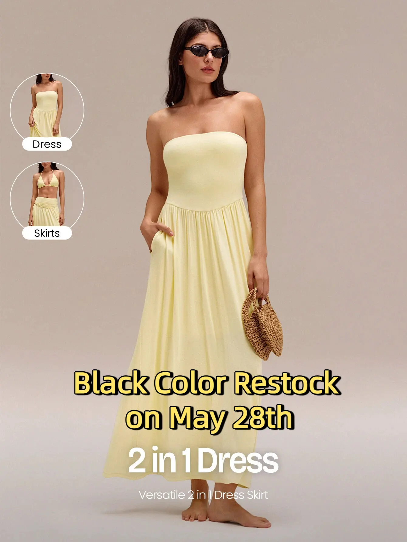 mare mare piper strapless fit & flare dress - TikTok Shop