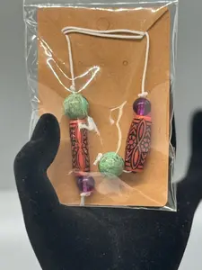 Small Handmade Beaded Bookmark – Cute Book Accessory # 2305