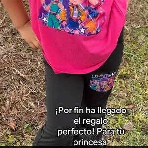 Cartoon Print 2-Piece Set for Girls, Casual Sporty Short Sleeve and Bell Pants, Comfortable Elastic Waist, Spring Summer, Summer Outfits Set