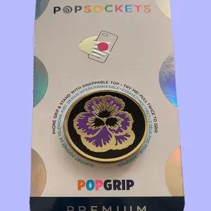 Premium PopSockets Phone Grip  Universal Phone Holder - Purple Flower Accessories Mount Stand Cellphone Smartphone Smartphone