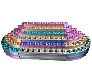 6-Tier Modular Pen Organizer Display with Multiple Slot Sizes for Desks Shops and Display Setups Space-Saving and Stable Precision-Fit Design