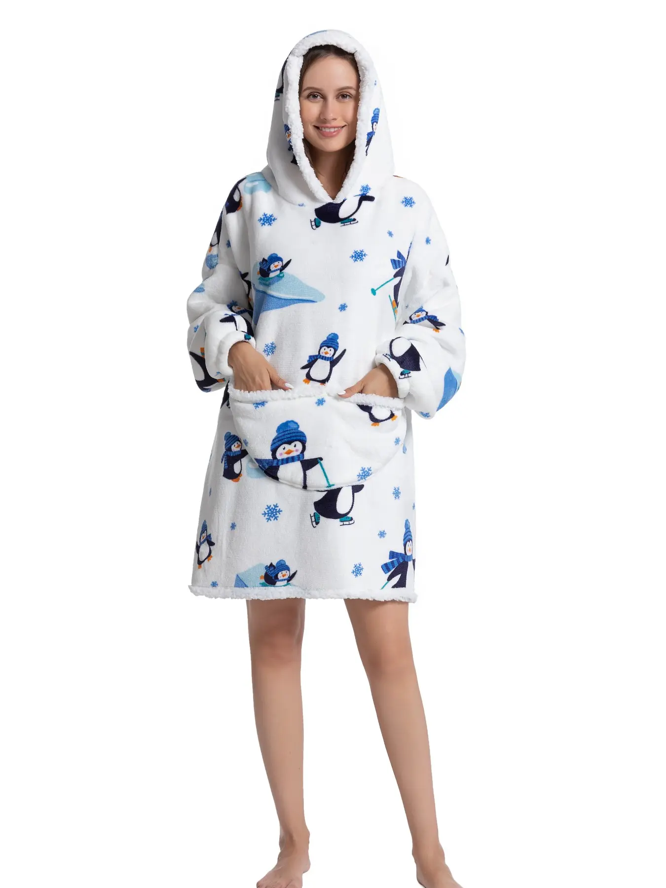 Colorful Pumpkin Print Home Robe, with Large Pockets, Soft and Comfortable, Long Sleeve Loungewear for Fall & Winter