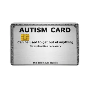 Autism Awareness Credit Card Cover Stickers - 3.37x2.13 In Basic Everyday Card Skin for Therapists, Teachers, Supportive Family Members, Neurodiversity Understanding, Inclusion