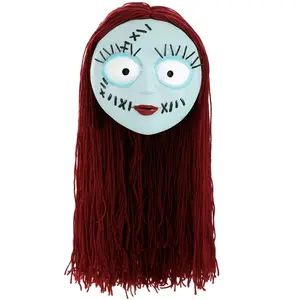 HalloweenCostumes.com One Size Fits Most  Women  Elope Sally Costume Latex Mask with Yarn Wig,  and Costume Parties, Green/Orange