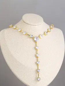 ICED CHICS 1PC Heart-shaped Hip-hop Necklace Bracelet, pink heart, suitable for both men and women, couple style, date, gift, essential gift, Heart Cuban Necklace