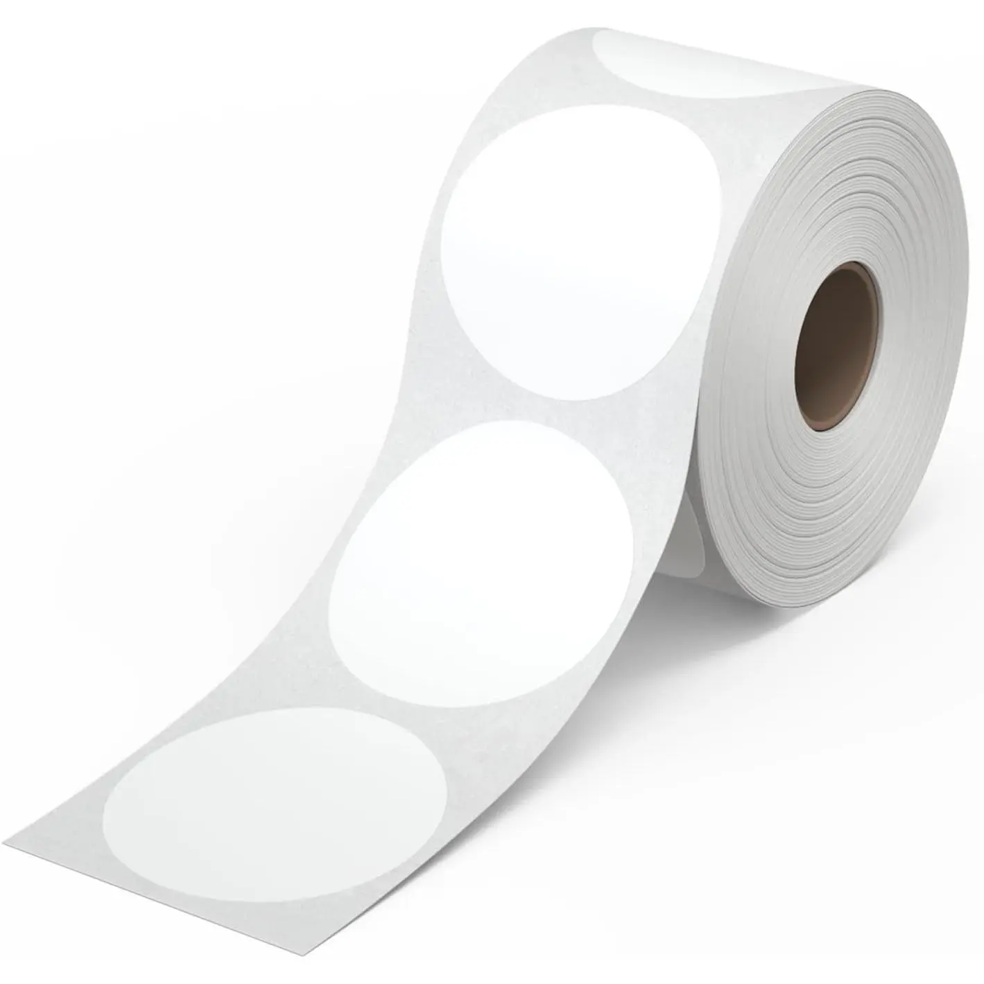 Circle Thermal Labels 2 Inch - Roll of 1,000 Round Sticker Labels - Multi-Purpose Direct Thermal Printer Stickers 2x2 (White)