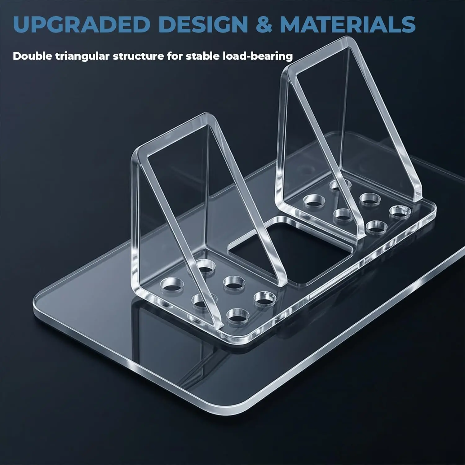 12 Pcs Self-Shelf Pegs – Transparent No-Shelf Brackets for Cabinets, Bookcases,, Closet, Duty, Load Bearing