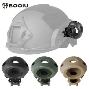 BOOIU Helmet Flashlight Holder Clip for Fast Tactical Helmet Mount Clamp Adapter Adjustable 60 degree Angle Universal Rail Tactical Equipment Helmet Accessories