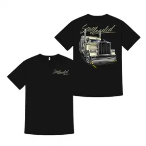 180g[100%cotton]tay Loaded Semi Truck Shirt, Long Haul Big Rig Graphic Tee, Diesel Trucker Apparel for Men, Gift for Truck Drivers and Highway Travelers, Road Trip and Truck Show Outfit