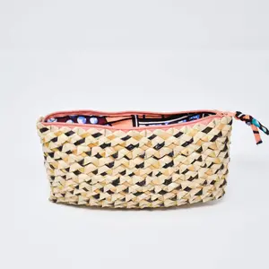 Palm Leaf Phone Purse: Coral