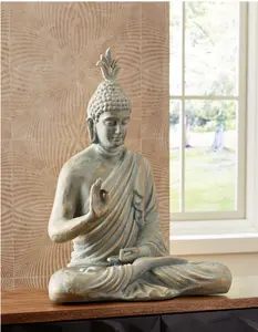Meditation Buddha Statue - Handcrafted Zen Decor for Home and Office - Peaceful Seating Position - Ideal for Meditation and Relaxation