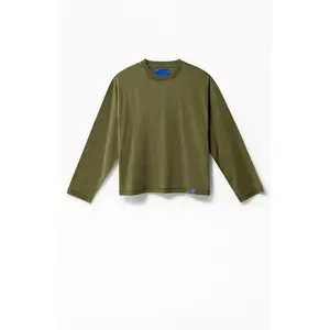 A.R.C. Men's Green Vintage Wash Heavyweight Oversized Long Sleeve T-Shirt