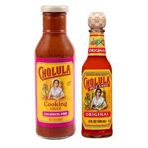 Cholula Game Day Bundle, 2ct (Cochinita Pibil Cooking Sauce & 5 oz Original Hot Sauce with Soccer Cap)