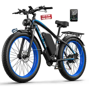 24" Ebike for Adults Electric, 52V 19.2Ah, Peak 2000W E-Bike, 38MPH, 70 Miles Long Range, Hydraulic Disc Brake, Off Road Snow Mountain E-Bike, Fat Tire Fast Electric Bicycle