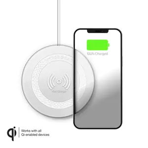ChargePad Pro 15W Wireless Fast Charger with USB-C Connector |  White