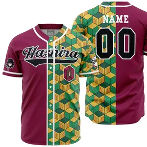 Personalized Hashira Giyu Tomioka Demon Slayer Baseball Jersey