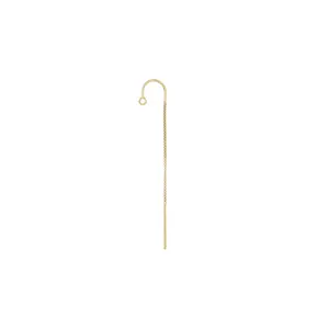 14Kt Gold Filled Box Chain Ear Threader With U Bar and Ring - 2pcs/pack