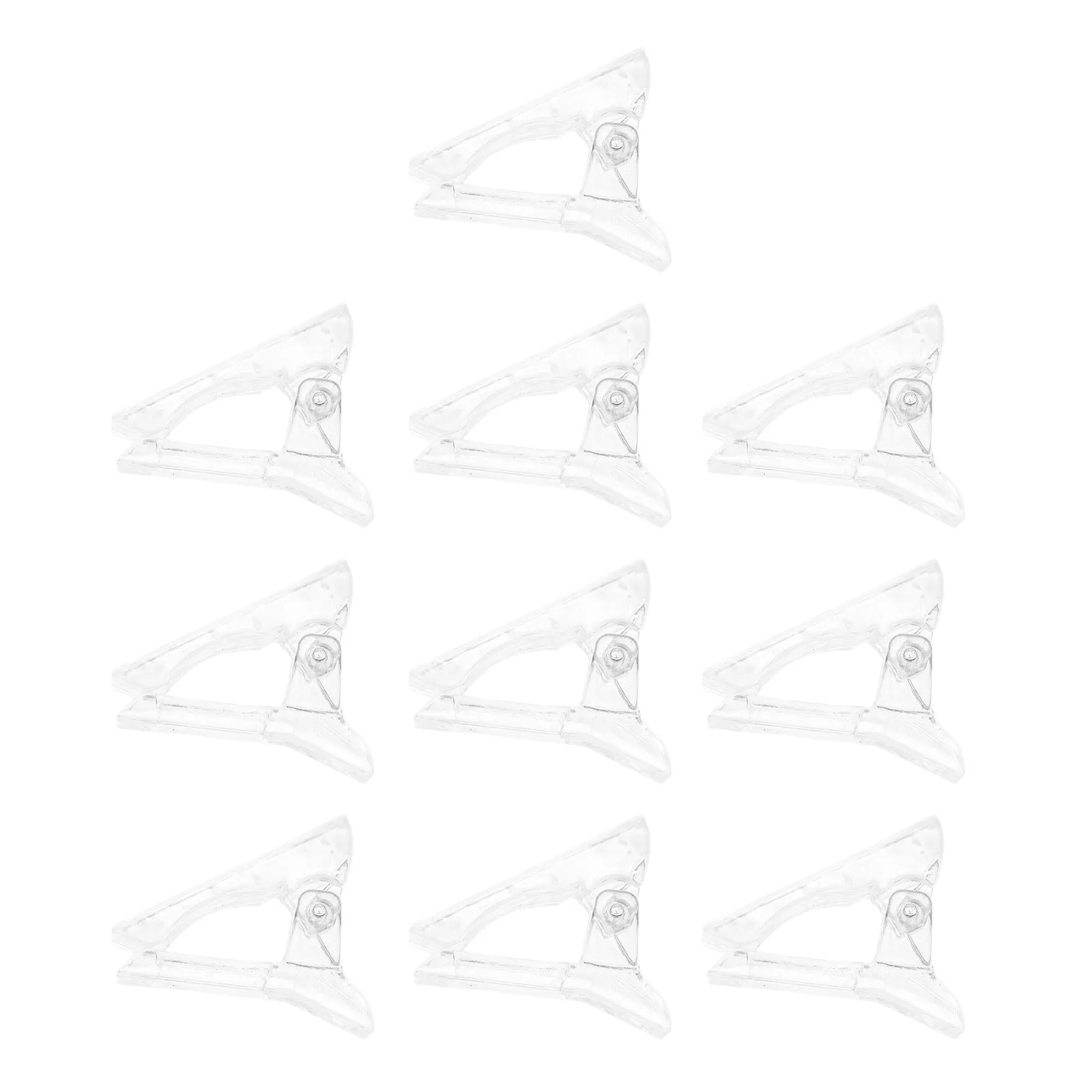 VOCOSTE Transparent Nail Extension Pinching Clips, 10 Pcs Durable Nail Art Tools for DIY Enthusiasts, Adjust to Right Length, DEHP-Free
