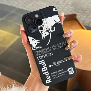 Night Shift Bull Energy Drink Protective Phone Case Cover with Protection, Fun Caffeine Gift for Night Workers, Compatible with iPhone XR 11 12 13 14 15 16