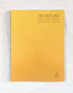 The Dotline Notebook - BUTTERNUT Yellow - Dot lined notebook for text and art