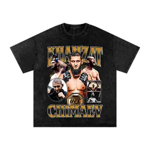 Khamzat Chimaev New Middleweight King T-Shirt, UFC Fighters Shirt, MMA Tee, Fight Night Apparel, Comfort Colors Shirt, Vintage Washed Tee