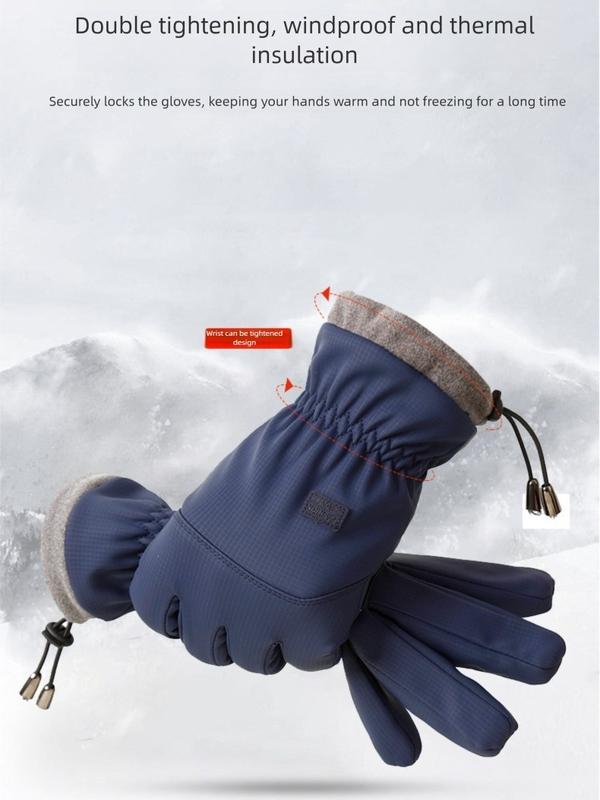 Outdoor Winter Gloves Touchscreen Windproof Full-Finger Fleece Lined for Sports Travel Daily Activities Ideal for Skiing Cycling Casual Wear Daily Work