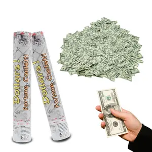 8 Pack 12-Inch Dollar Confetti Cannons Money-Themed Party Poppers for Fun Moment