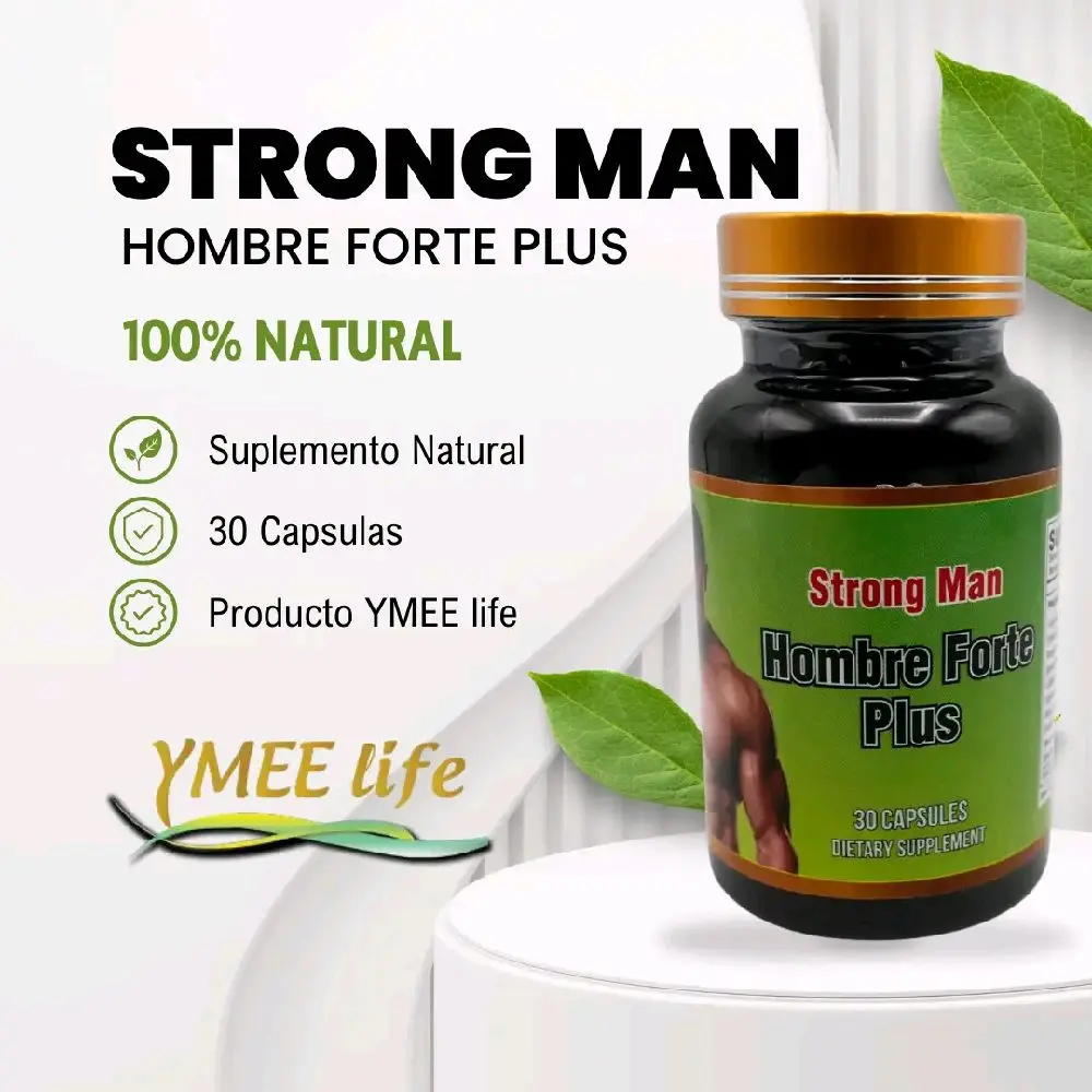 Hombre Forte Plus Natural Herbal Supplements - Men's Wellness, Vitality Boost, Prop 65 Safe, 30 Extract Capsules