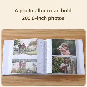 Growth Photo Storage Album, 6 Inch Capacity, Holds Up to 200 Photos, Ideal for Handwriting & Memories, Perfect Gift for Holidays