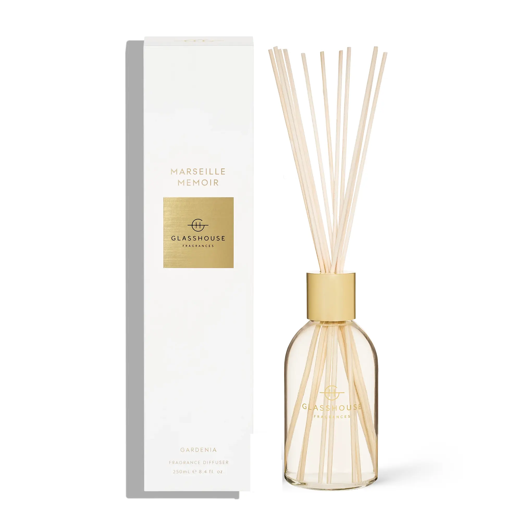Glasshouse Fragrances Marseille Memoir Aroma Diffuser, Home Fragrance Freshener with Long-Lasting Scent, Flower
