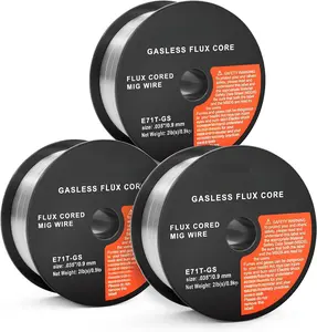 Flux Core Wire .035'' Mild Steel Welding Wire E71T-GS Gasless MIG Wire 2 Pounds 3 Pack
