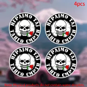 4pcs-PARTIZAN BEOGRAD FC Sticker-car stickers for doors, windows, laptops, luggage, furniture and bumpers-durable adhesive vinyl material, Halloween