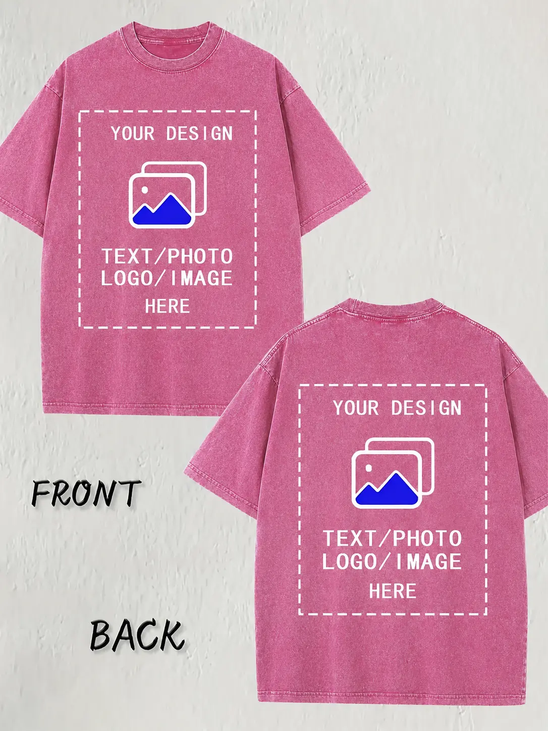 B-Custom Photo T Shirt Personalized Graphic Tee | Upload Your Own Design Picture Logo Text | Custom Printed Shirt for Women Men Family Couple Gift