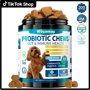 Woyamay Dog Probiotics for Dogs, 200 Chews Support Seasonal Allergies, Gut and Digestive Health, Itchy Skin, Yeast Overgrowth, Diarrhea&Gas, Overall Health Supplements #Summervibes #petlovers Calming