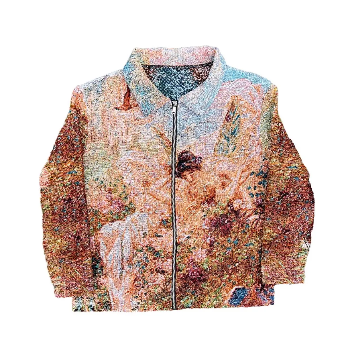 Zip Up Tapestry Sweater Unisex