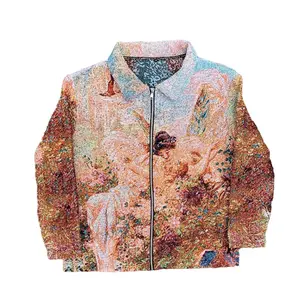 Zip Up Tapestry Sweater Unisex