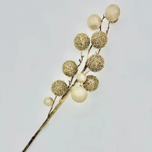 42" Champagne Glitter/Sequin Ball Spray