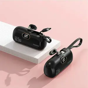 [DealsForYouDays]Digital Display Power Bank, 5000mAh Capacity, 22.5W Quick Output, Dual Interfaces, Ultra Compact Pocket Charger for On-the-Go Use