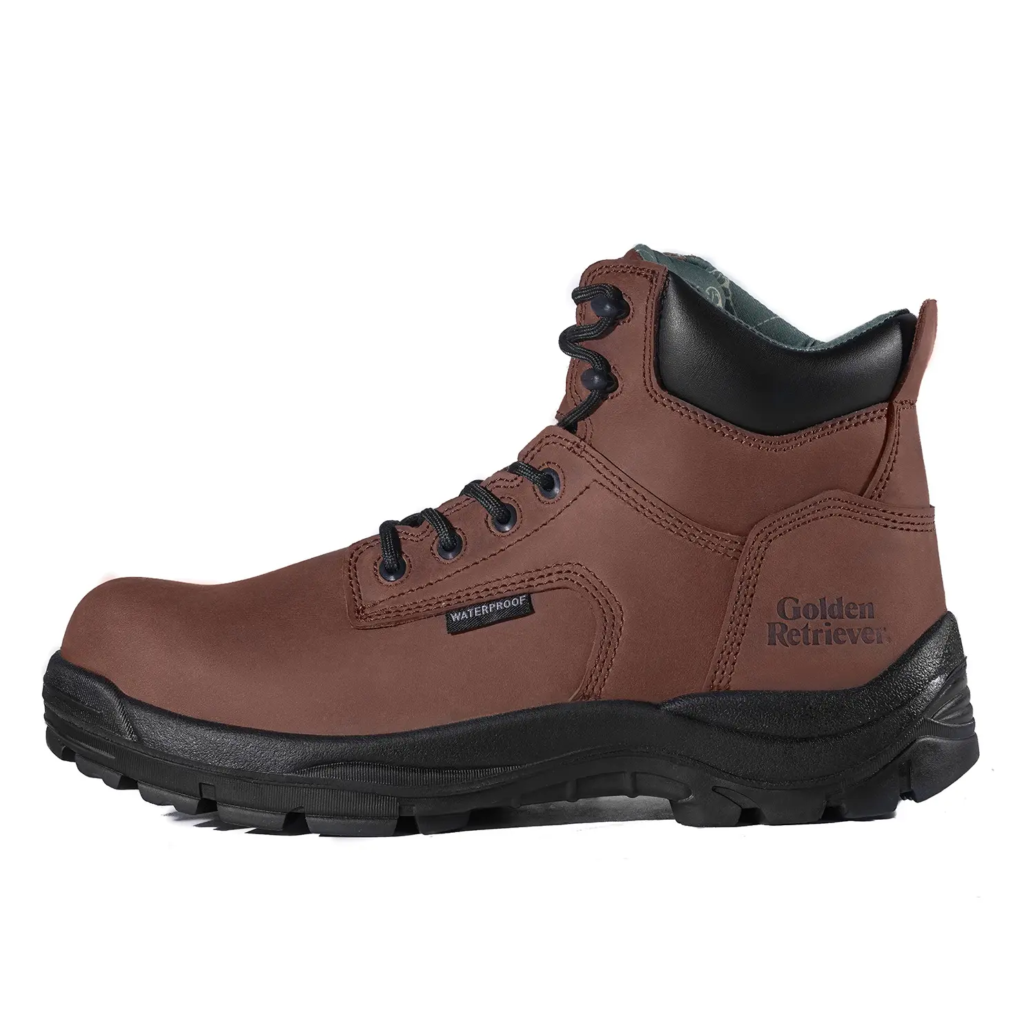 Kingsguard G6955 Men's 6-Inch Desert Yellow Crazy Horse Leather Steel-Toe Work Boots - Basic, Wide, Flexible Lace-Up Safety Footwear with Laces, Cloth Details for Outdoor Workers, All Seasons Use