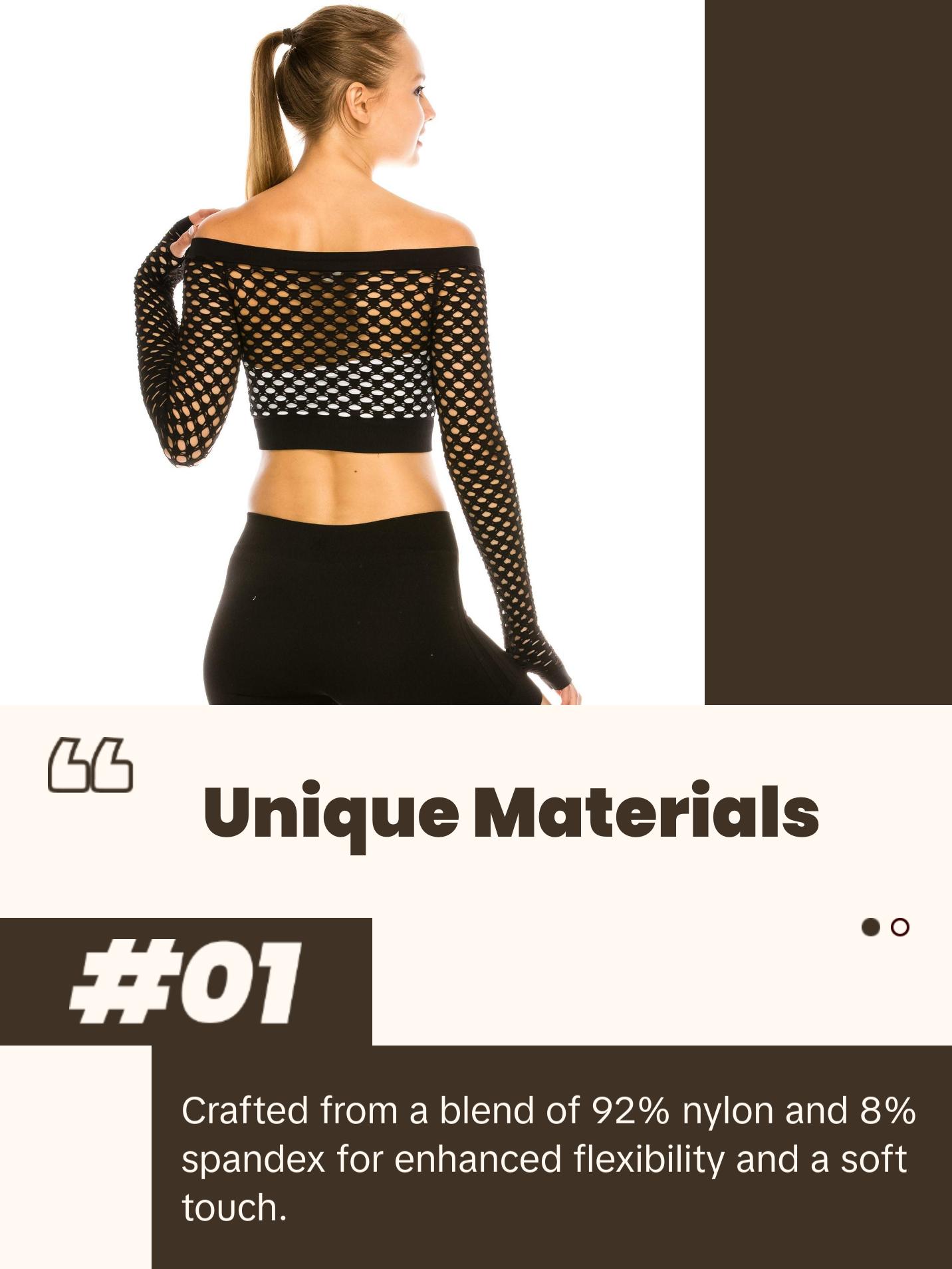 KURVE BUTTER SOFT SEAMLESS CROP FISHNET TOP
