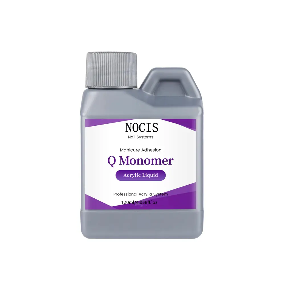 NOCIS Q Monomer Acrylic Liquid - 120ml Handheld Jug Nail Supplies for Acrylic Powder Nail Sculpting